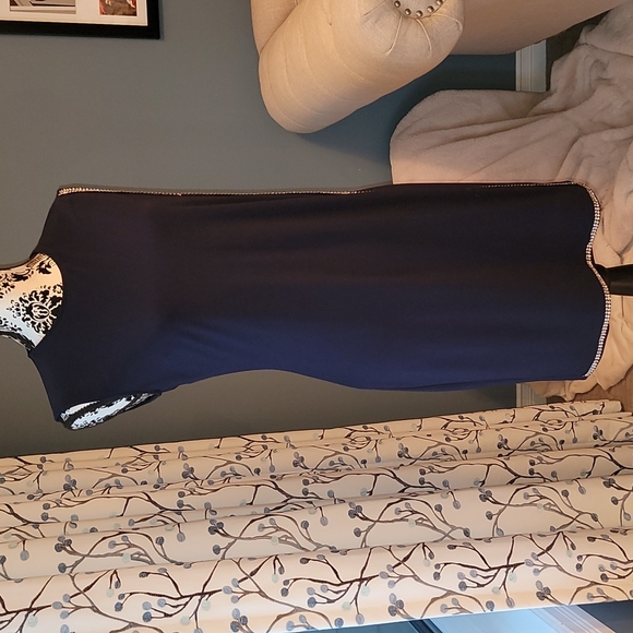 Joseph Ribkoff navy blue dress - Picture 3 of 9